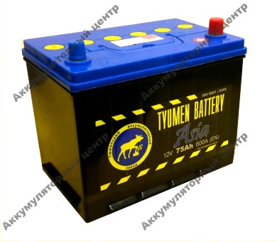 Аккумуляторная батарея TYUMEN battery ASIA  6СТ-75АЗR